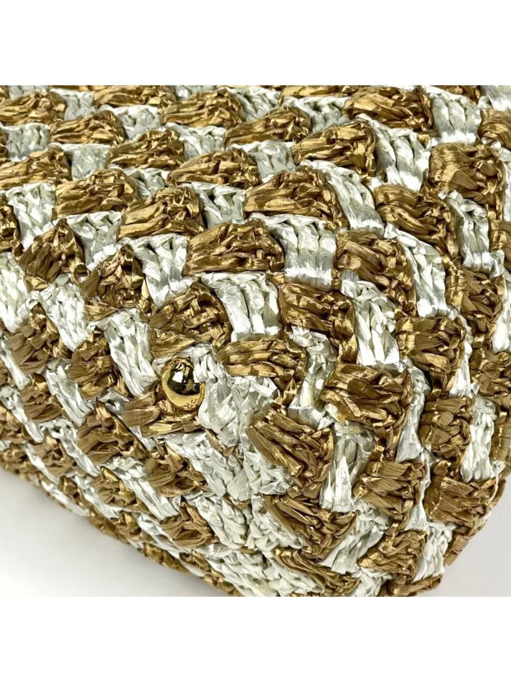 Prada Canapa Tote Raffia Brown